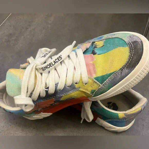 Off White Paint Splatter Sneakers… - Picture 11 of 14